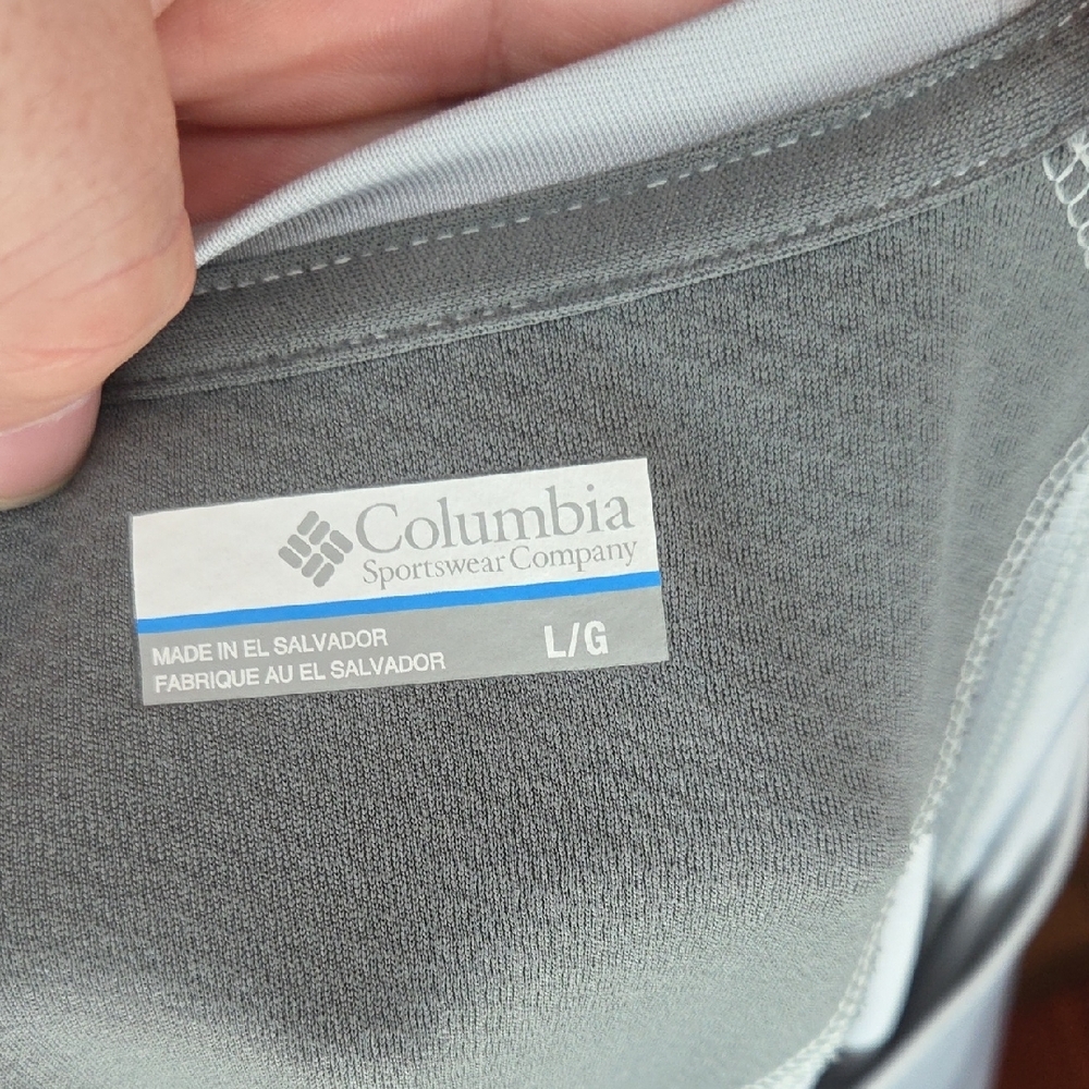 Columbia Men's Gray Long Sleeve Performance Shirt, PFG, Large. - Picture 5 of 6